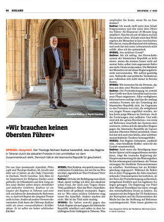 DER SPIEGEL interview first page